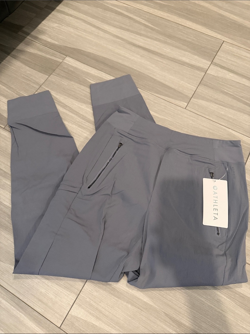 Athleta Slate Gray Trekkie North Zip Pocket Performance jogger